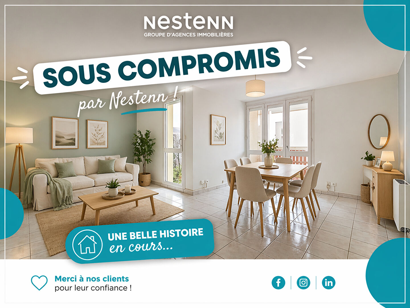 Grand appartement T3/4 de 92m² avec ascenseur, terrasse, garage et cellier à vendre au centre-ville de Castanet-Tolosan