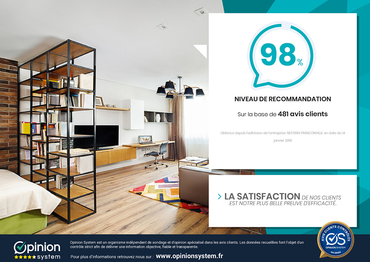 Proche commerces, écoles et gare de Franconville, appartement 3 pièces de 54m² - Jardin