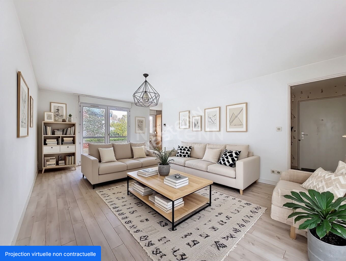 Nantes Nord - Grand Val : En Vente ! Appartement T3 rdc surlevé, proche toutes commodiftés, 2 chambres, parking s/sol et balcon.