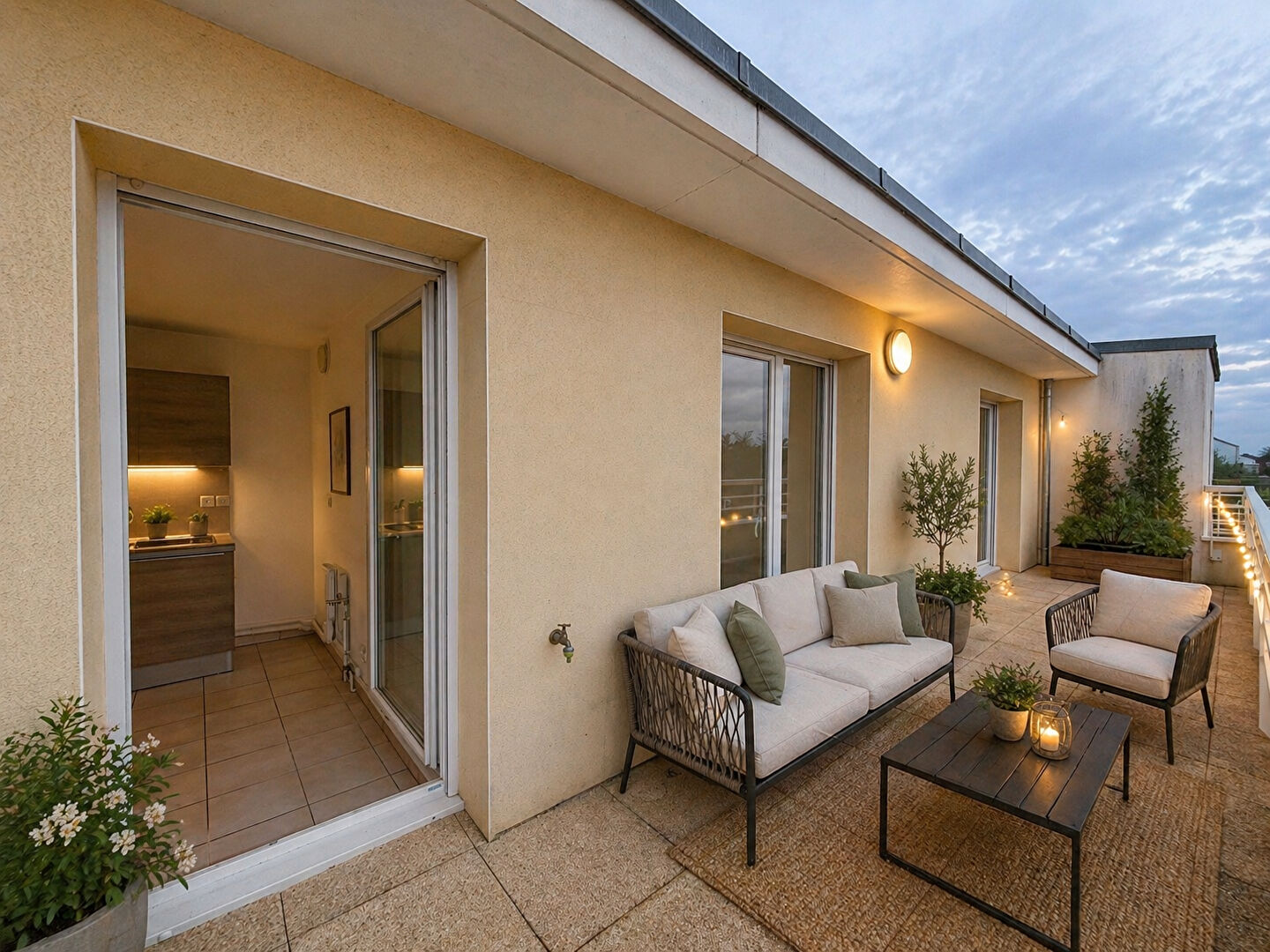 AVRILLE - Appartement 2 chambres dernier étage avec trois terrasses et garage au coeur du centre d'Avrillé !