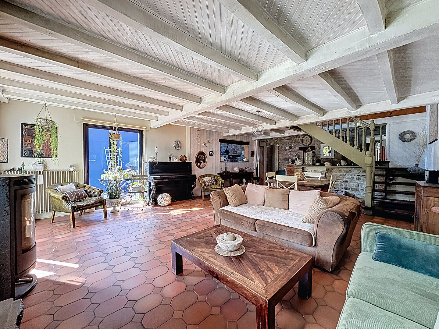 Maison de caractère & Local commercial - accès privatif au Blavet. 5 Chambres, 268m² - Inzinzac-Lochrist