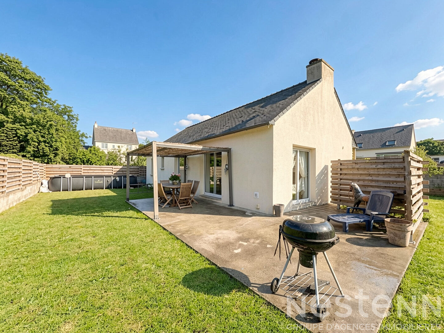 Maison de plain-pied - 90m² - 4 chambres - Garage - Jardin clos ; Branderion.