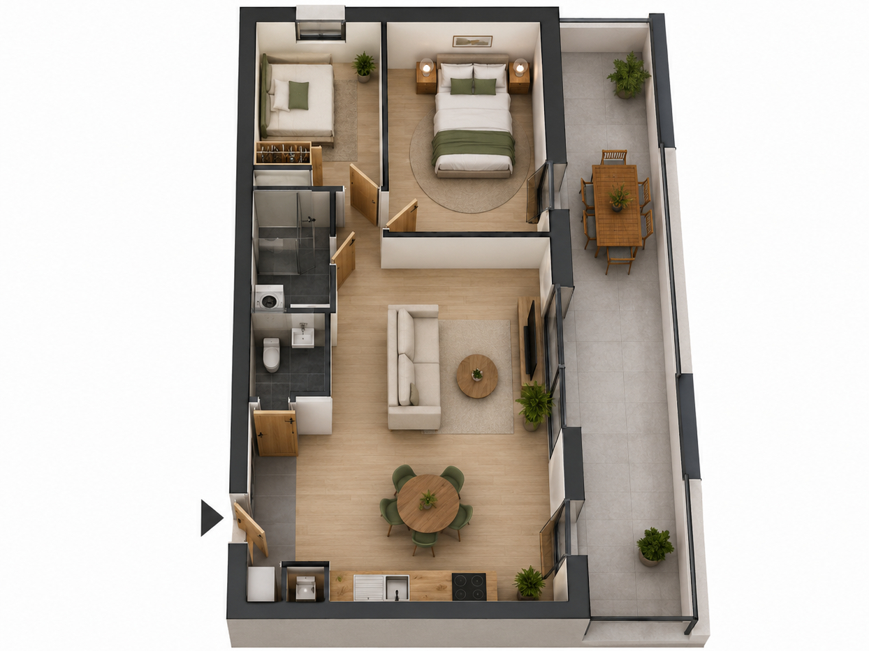Appartement 3 pièces 62 m² · à Saint Pierre du Mont · 62 m² · 206 600 €