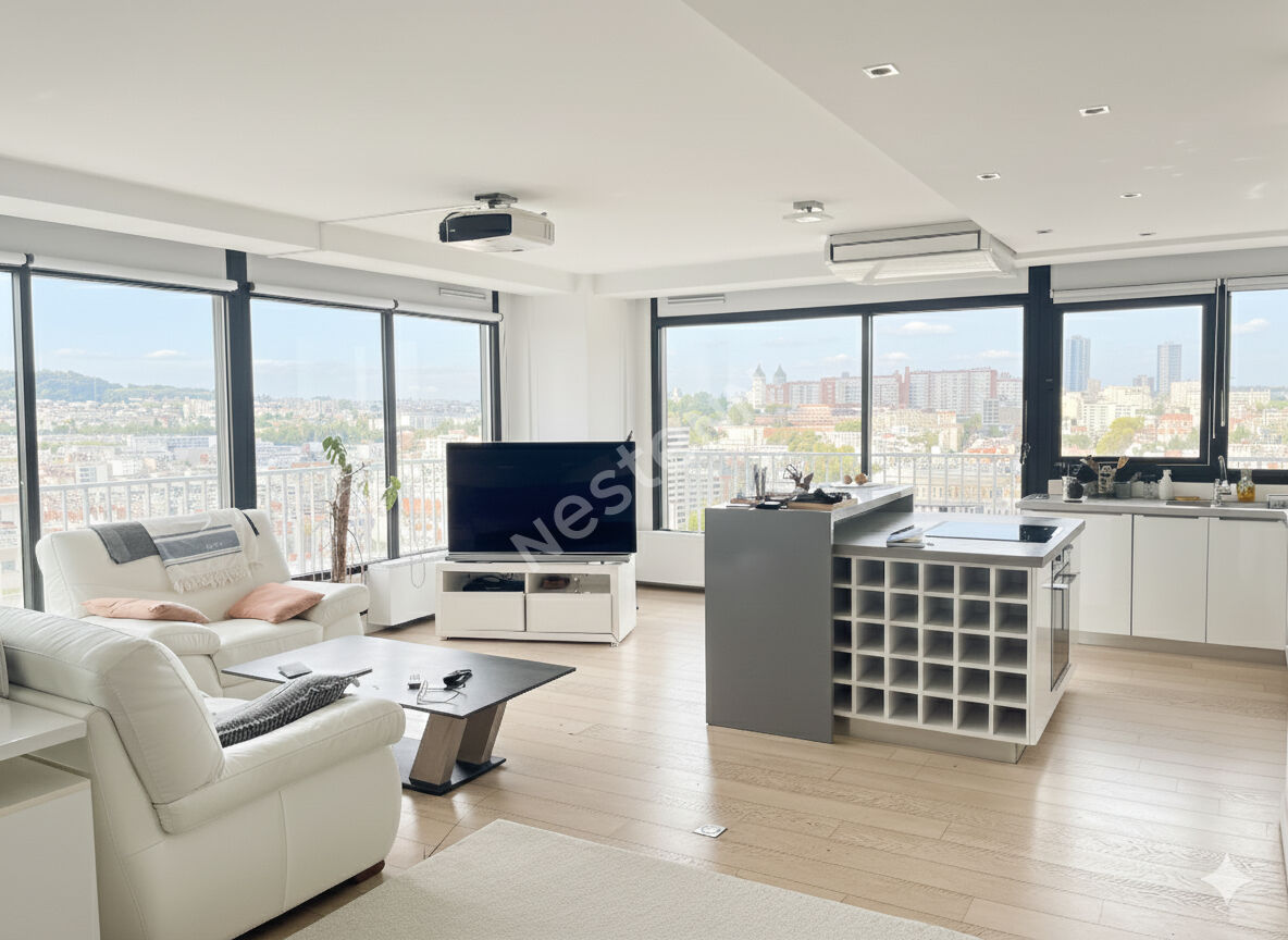 Centre de Puteaux: Appartement 2 pièces avec vue dégagée, cave et parking