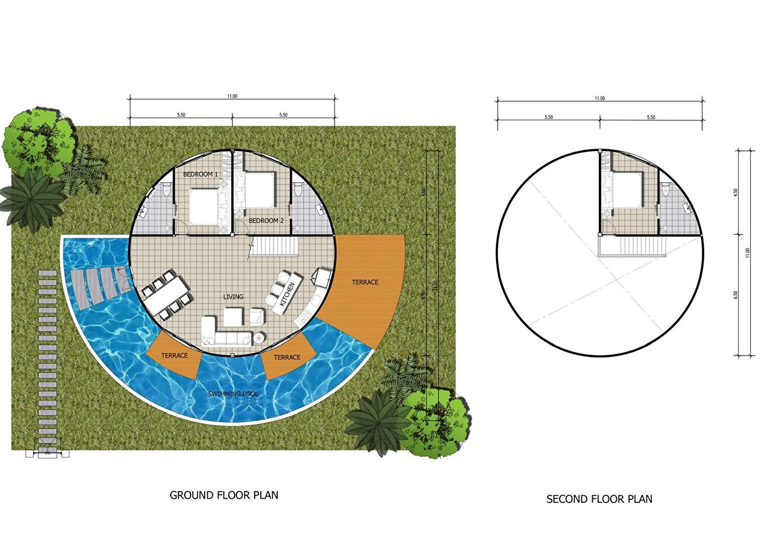 Villas de luxe avec piscine à Koh Phangan - Bahagia Villas