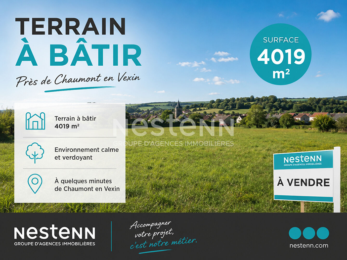 Terrain Chaumont En Vexin 4019 m2 · 102 250 €