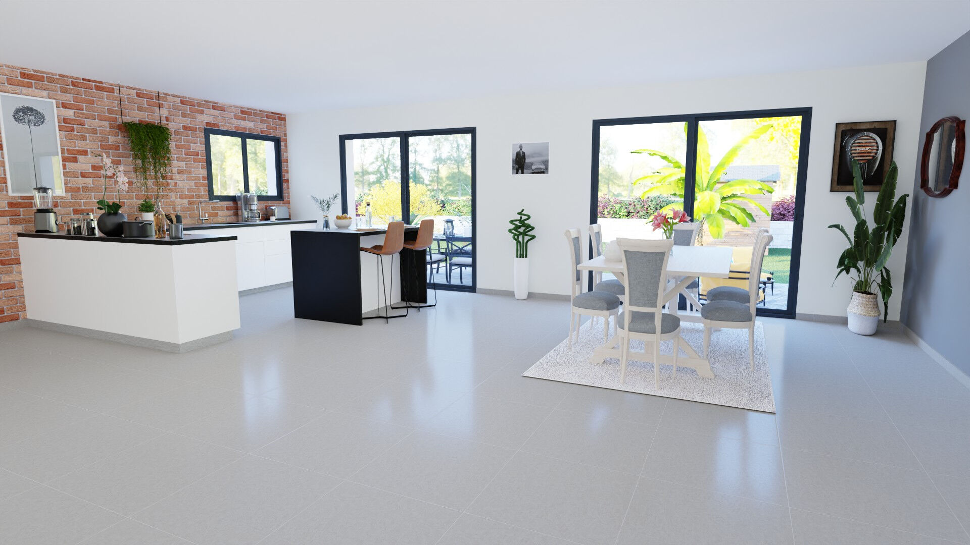 Maison de Plain Pied 111M2 sur terrain de 523M2 à GREZIEU LA VARENNE