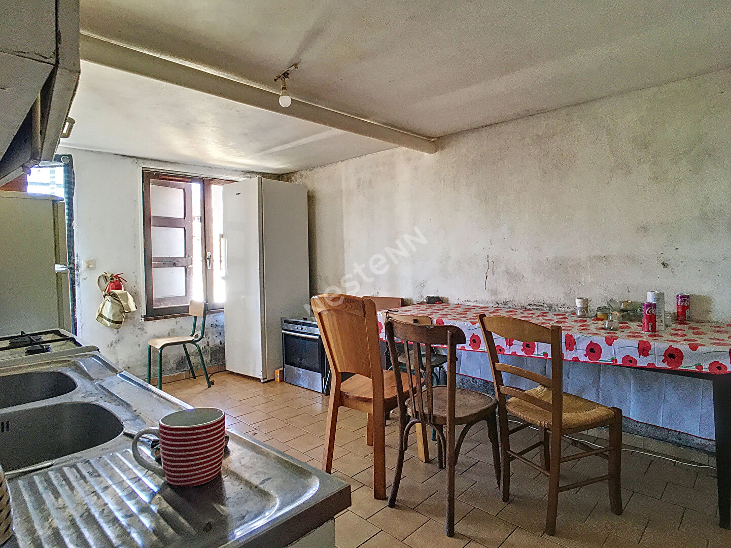 COPPONEX _ Ferme mitoyenne à rénover avec jardin et garage