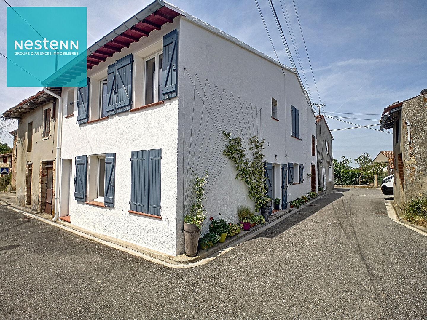 Maison de village renovee a vendre, 3 ch, 100m2, garage, 2 min de Villefranche de Lauragais