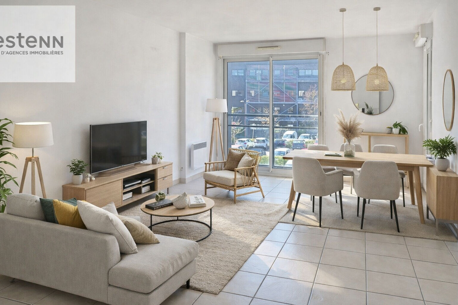 Appartement  T3 dans résidence DESCARTES au 2ème étage d'une surface de  67.73 m2, 2 chambres, Ascenseur, Garage