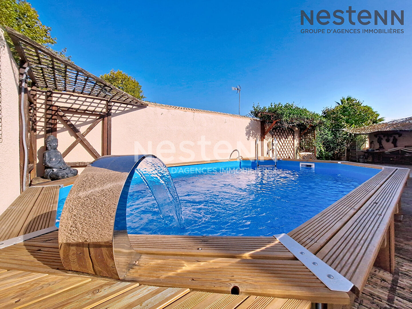 Plain-pied sans vis-à-vis avec piscine Lunel-Viel