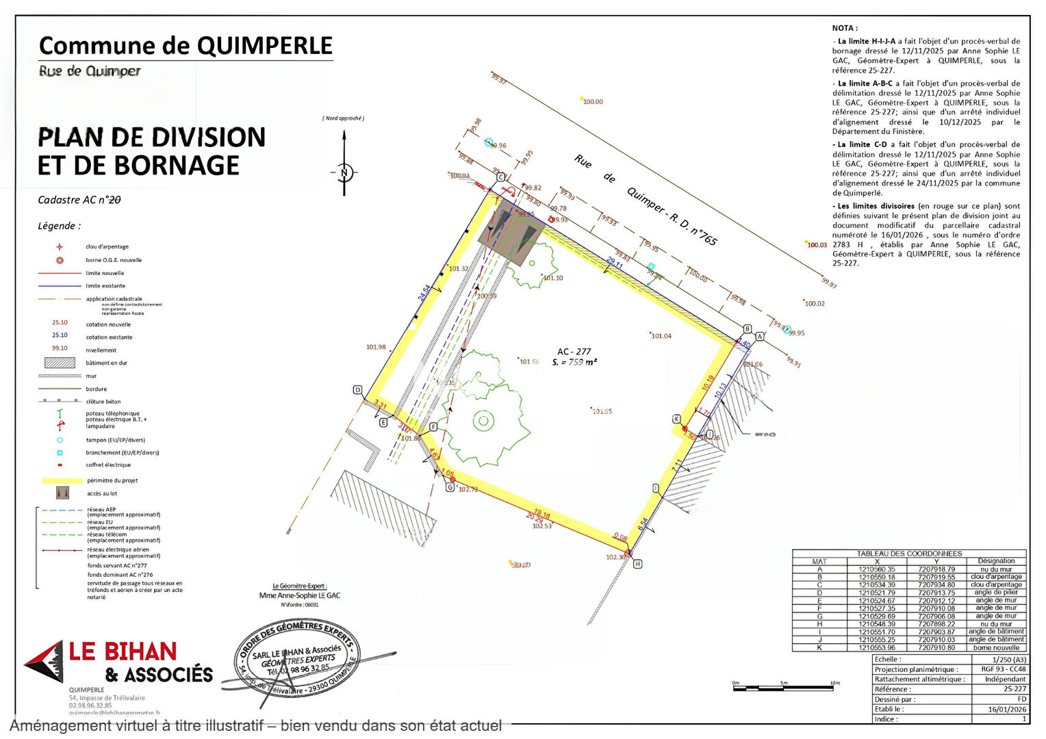 QUIMPERLE - Terrain VIABILISÉ à bâtir de 759m² proche ville et écoles, libre de constructeur · 85 600 €