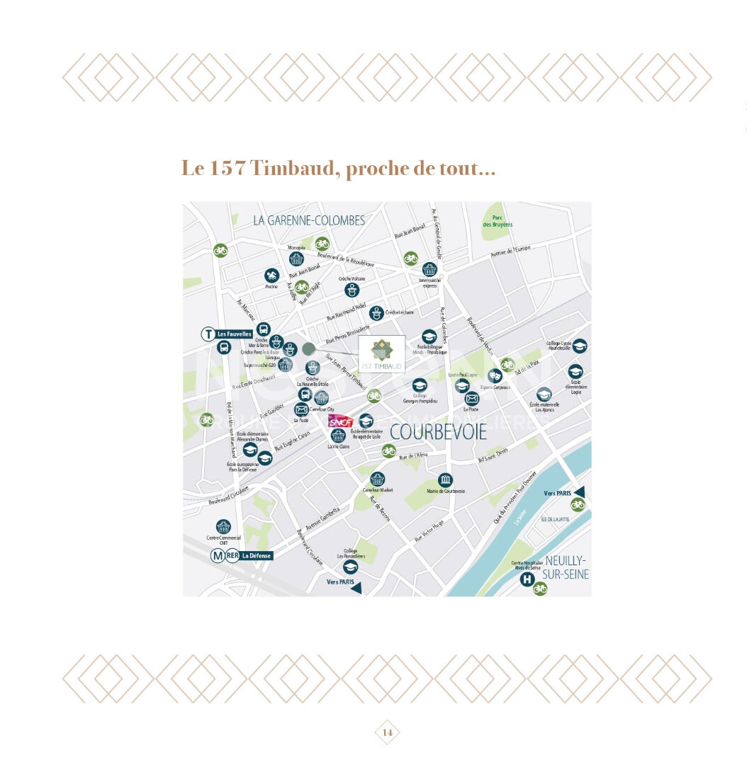 Courbevoie appartement duplex neuf à vendre 4 pièces dernier étage terrasse rooftop de 47m²